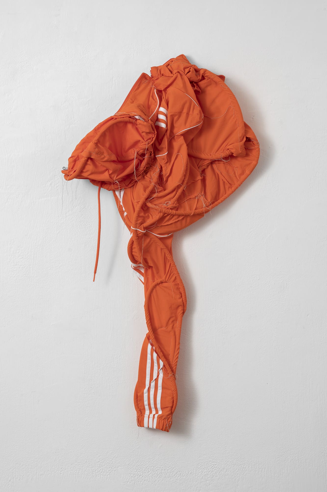 The Couple (I), 2019, jacket, thread, plastic 