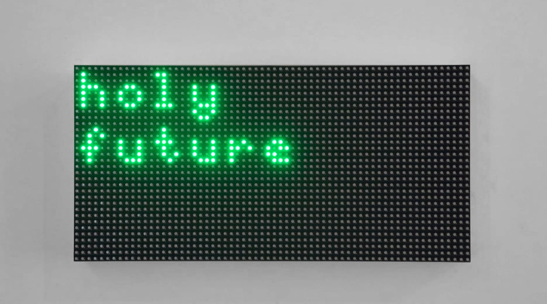 Oracle, sound installation, 2019 | Raspberry Pi, led panel, mp3 player, speakers, computer. 32 × 15.8 × 1.5 cm