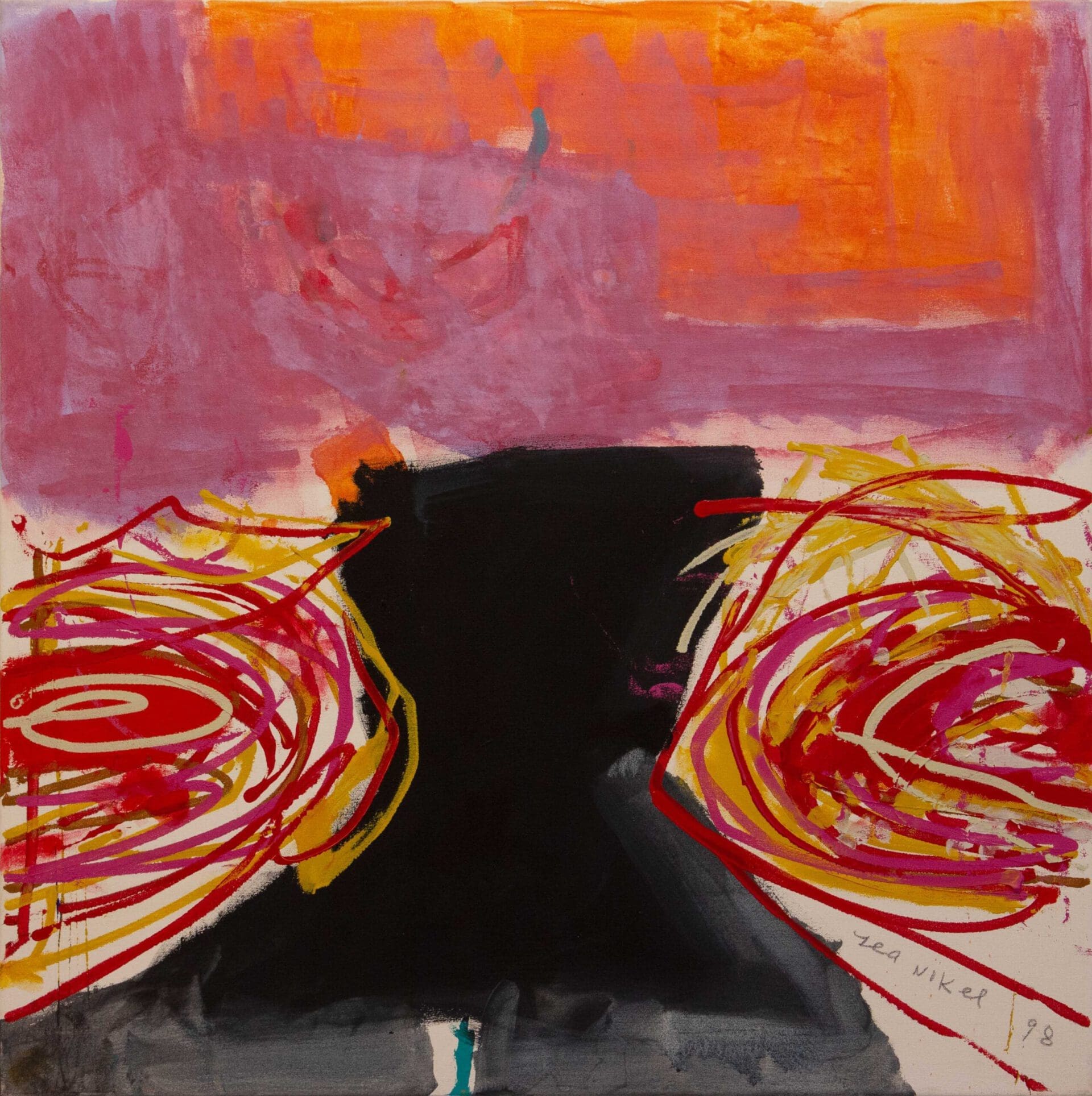 Lea Nikel, Untitled, 1998, acrylic on canvas, 100x100 cm